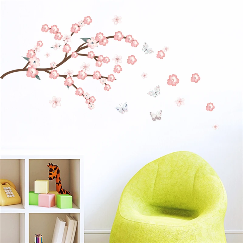 

creative plum blossom 30*90cm wall decals living room tv backdrop home decorations pvc wall stickers diy mural art