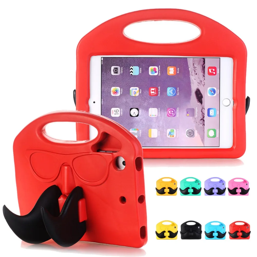 

For iPad Mini 2 3 Case Drop Proof Catoon Kids Children Toy Protective Shockproof Cover Stand Caes for Apple iPad Mini 1 2 3 4