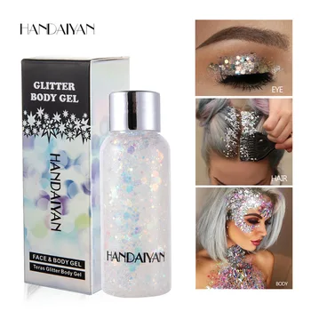 

HANDAIYAN 30g 1PC Glitter Eyeshadow Palette Glitter Body Gel Mermaid Flash Sequins Pigment Cream Decoration Makeup Palette TSLM2