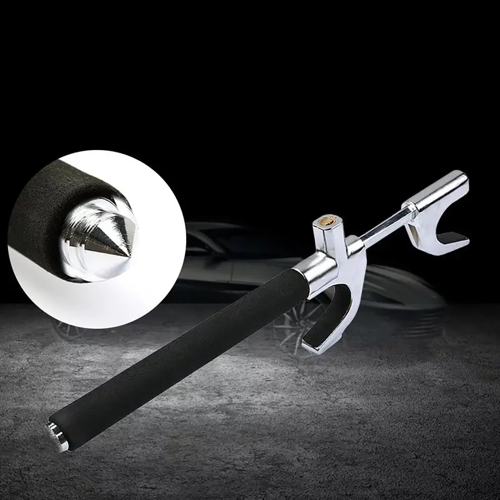 

Car steering wheel lock U-lock car anti-theft lock Adjustable telescopic Safety self-defense Cone type without/with hammer Hot