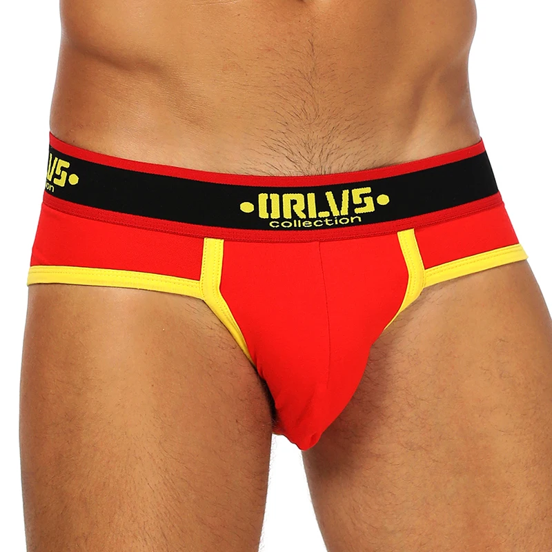ORLVS сексуальное мужское нижнее белье Cueca Masculina Slip Мужское мужские трусы из хлопка