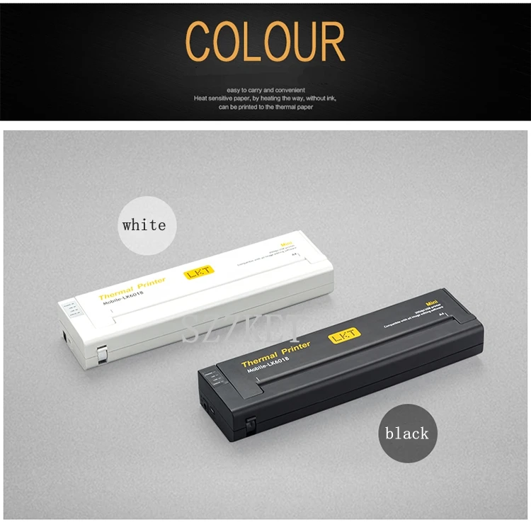  Pocket Portable Thermal Printer A4 printer (216mm) Mini Mobile Office Thermal Printer A4 Paper Car 
