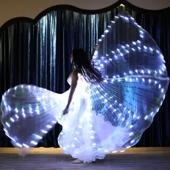 

2019 LED Isis Wings Glow Light Up Belly Dance Club Costumes Performance Clothing performance clothing Dance Costume