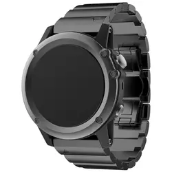 Металлический браслет из нержавеющей стали для часов Garmin Fenix 3/HR Цвет: черный