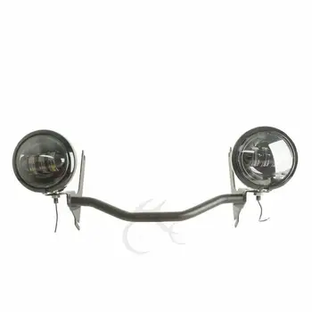 

4.5" LED Auxiliary Passing Spot Fog Lights +Bracket For Harley Touring Electra Glide 94-13