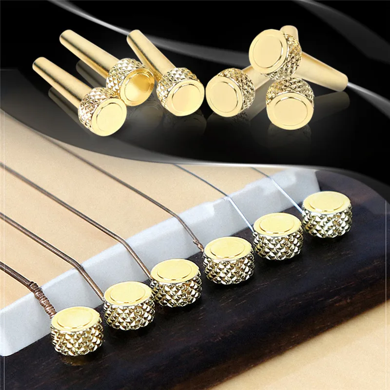 6 шт. медные булавки для акустической гитары в виде ананаса|bridge pins|string bridgepin guitarra |