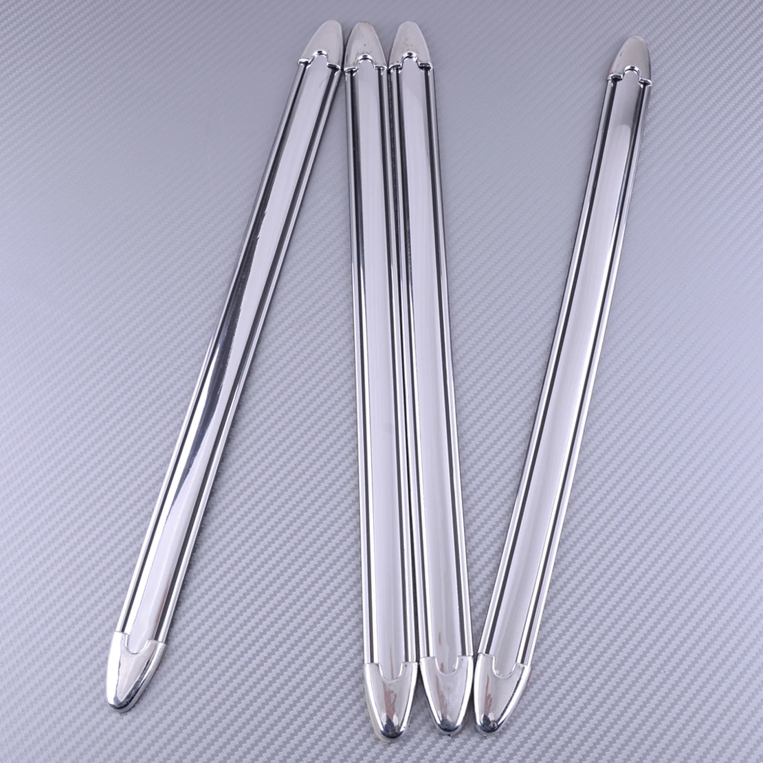 

CITALL New 4pcs Silver Chrome Universal Car Bumper Protector Protective Corner Guard Strip Moulding Truck Decoration Strip