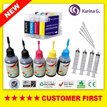 Многоразового использования для Epson T1621 T1631 пустой чернильный картридж+ 5*50 мл чернила для Epson Workforce WF-2010W/2510WF/2520NF/2530WF/2540WF