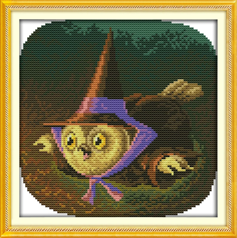 

Magic owl,counted printed on fabric DMC 14CT 11CT Cross Stitch kits,embroidery needlework Sets, Home Decor