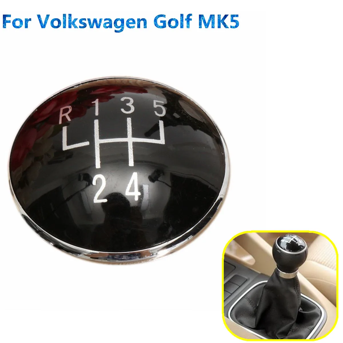 Buy 5 Speed Black Gear Knob Emblem Badge Cap Fit For Volkswagen Golf V MK5 2003