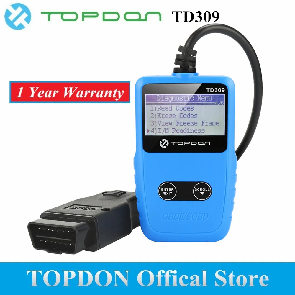 

TOPDON TD309 OBD 2 OBD2 Scanner Code Scanner automotive VIN Code Readers Scan Tools DTCs Engine Check Diagnostic Tool