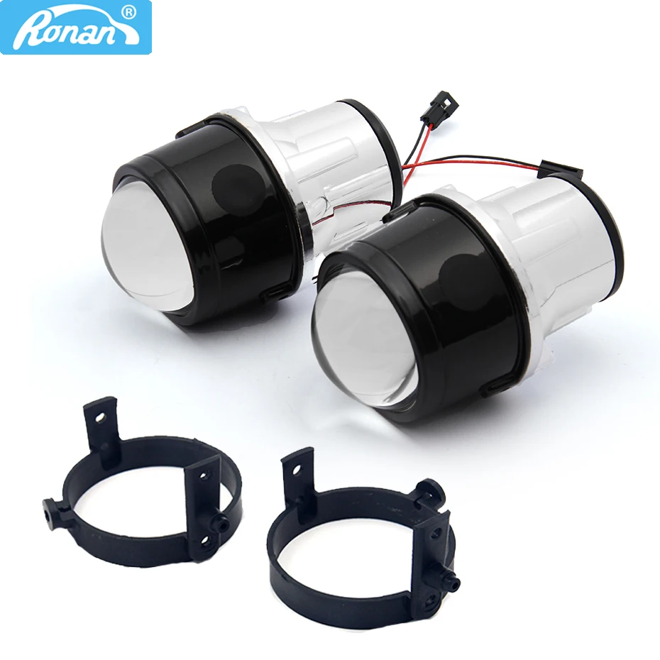 

RONAN 2.5'' Car Styling Bi-Xenon Fog Light Projector Lens for Mazda 3 6 CX5 Axela Atenza Full Metal H8 H9 H11 HID Bulbs