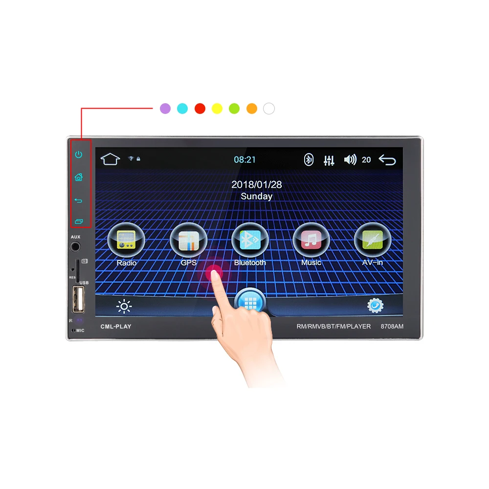 Best Multimedia palyer gps navigation android 7.1 2 Din Car Radio Navi autoradio WIFI Bluetooth FM  7