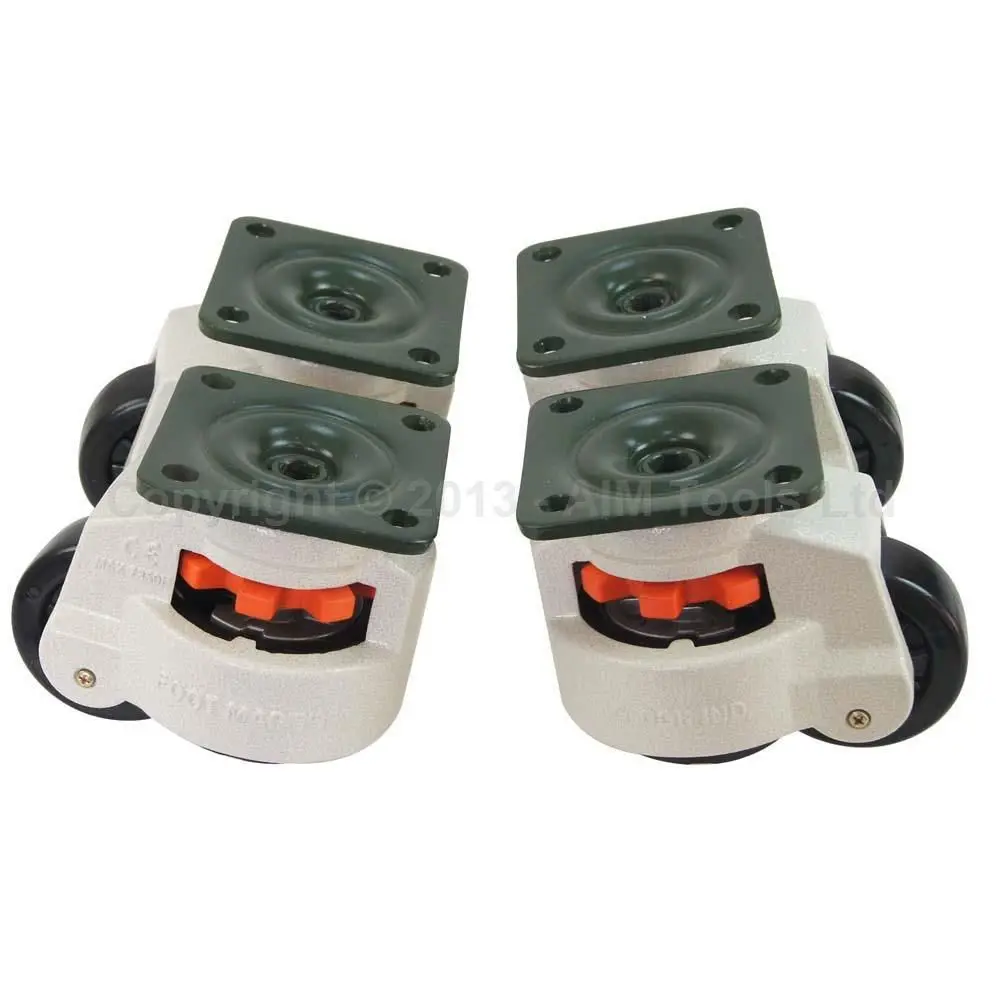 Máquina de Nivelamento 4 Pcs Set Swivel Heavy Duty Rodízios Rodas Gd 40f