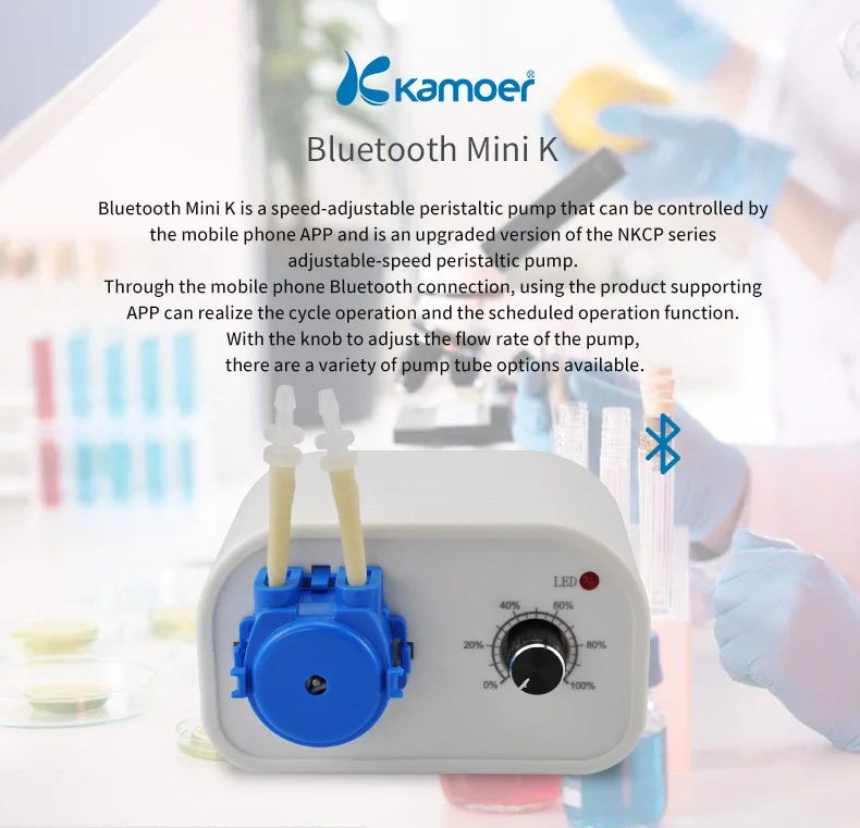 Kamoer DC 24 в Bluetooth мини K перистальтический насос используется в домашних условиях Автоматическая полива с силиконовой трубкой и адаптером питания