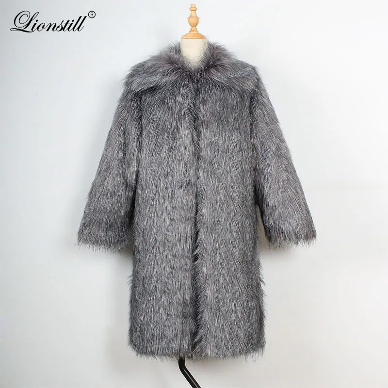 Lionstill пушистый пальто с искусственным мехом женские волосатые куртка длинными