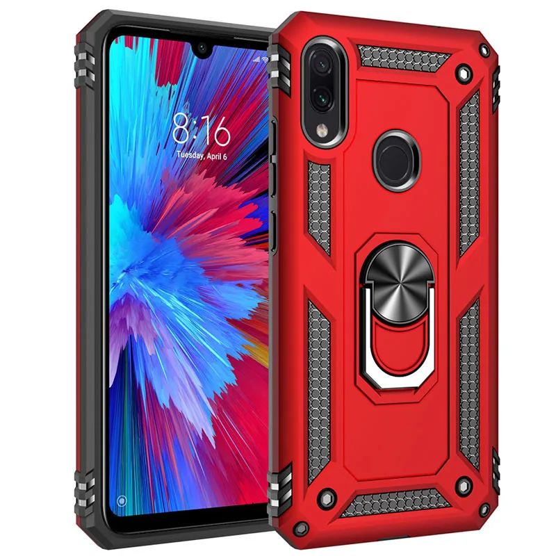 

Cover Case for Xiaomi Redmi Note 7 on Xiaomi Redmi Note 7 pro Military Armor Shockproof Rugged Protective Case Magnet Holder