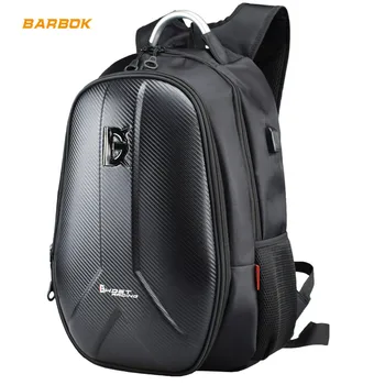 

Motorcycle Helmets Bag Backpack Carbon Fiber Moto Motocross 15 inch Computer Bags USB Charging Plug Reflective Sports Travel Bag