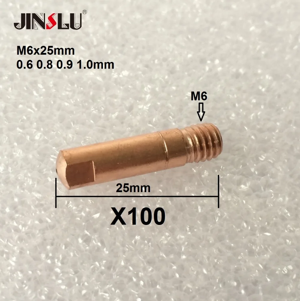 Tocha de Soldagem 1.0mm Contato Dica 15 15ak ak Mig Soldador Mag Consumíveis Estilo Binzel Bw-160 100pcs M6x25 0.6 0.8 0.9