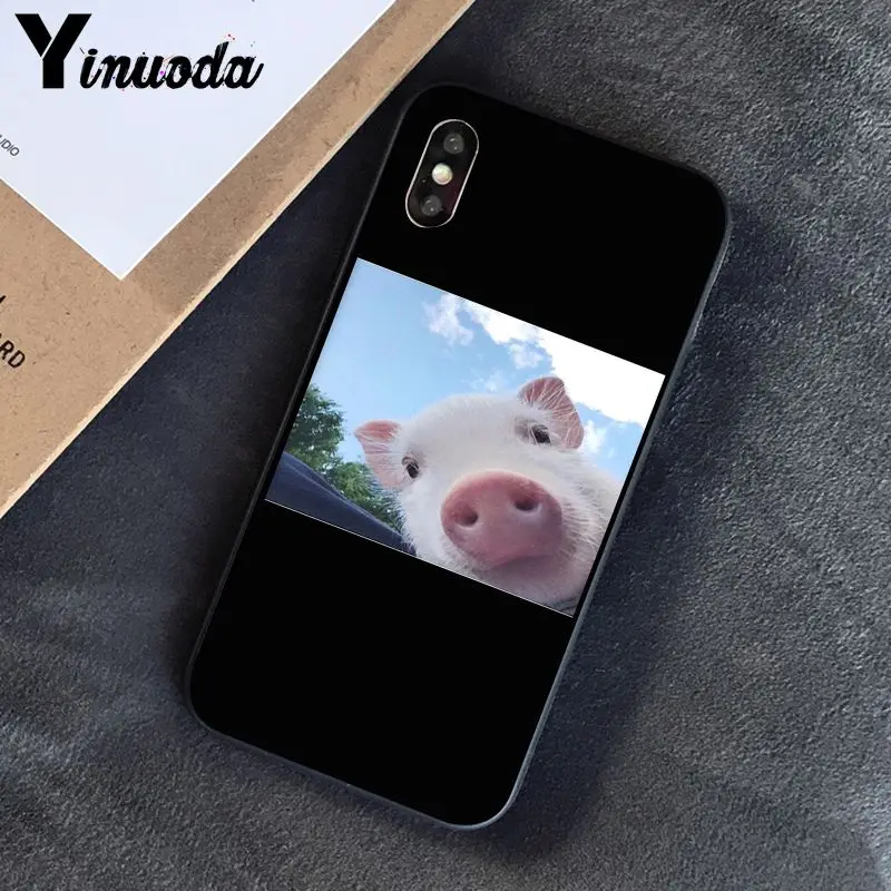 Yinuoda смешной мультфильм свинья Coque Оболочка Чехол для телефона для iPhone 8 7 6 6S 6Plus X XS MAX 5 5S SE XR 10 чехол s