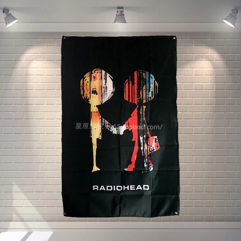 

"Radiohead" Pop Band Poster Cloth Flags Wall Stickers Hanging paintings Billiards Hall Studio Theme Home Decor
