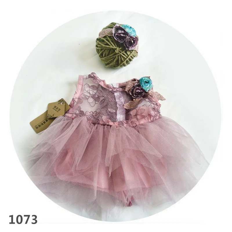 Dvotinst для маленьких мальчиков и девочек, реквизит для фотосъемки новорожденных, наряды, цветочные платья, шляпа, набор для 6-12 м, фотостудия - Цвет: Q-1073