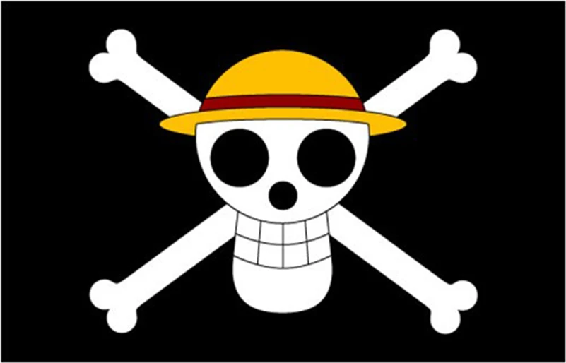 Одна деталь соломенная шляпа Пираты труба баннер на заказ реквизит Косплей Анимация вокруг пиратский флаг 3X2 футов NN127