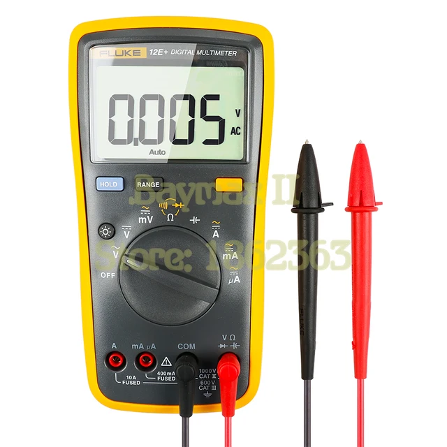 Fluke 12E+ Auto Range Digital Multimeter AC/DC Voltage Current Tester