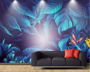 

beibehang Custom papel de parede 3d Nordic minimalist nostalgic turtle leaves hand-painted large-scale wallpaper background