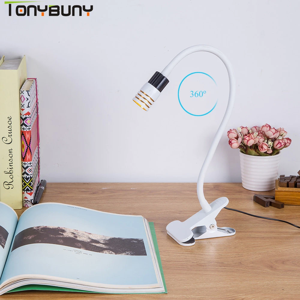 

Touch On/off Switch 3 Modes Clip Desk Lamp AC110V AC220V 5W with Clip Bed Reading book Light LED Desk lamp