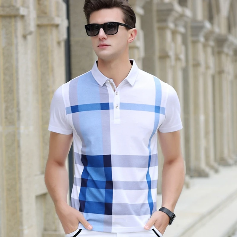 Buy Summer polo shirt men high quality brand clothing short sleeve cotton business casual breathable homme camisa plus size XXXL