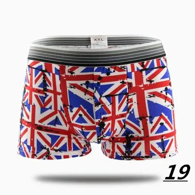 2023 Fashion Silk Underwear Men Lovely Cartoon Print Man Boxers Homme Comfortable Underpants Soft Breathable Male Panties 30pcs