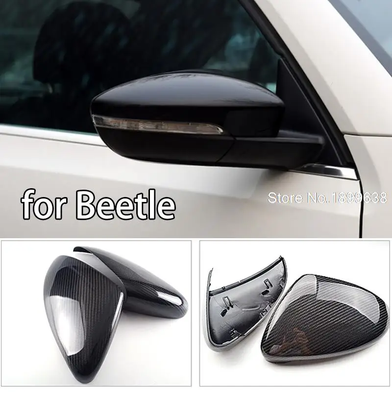 

1:1 Replacement Carbon Fiber Rear View Mirror Cover car styling For Volkswagen Beetle 2013 2014 2015