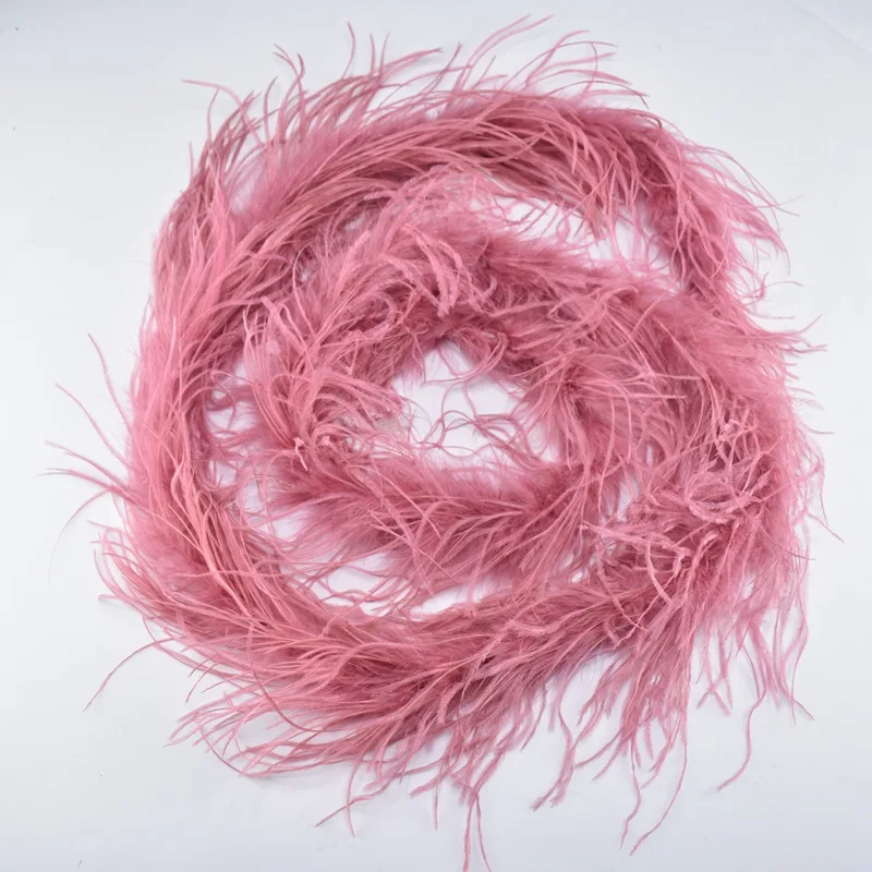 

2Meter/Lot Colorful Ostrich Feather Boa Ostrich Feathers Trim Wedding Feathers Decoration Strip Shawl Feathers for Crafts Plumas