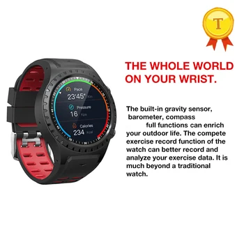 

newest build in gps outdoor sports Bluetooth smart watch with barometer compass real time weather compatible with ios android
