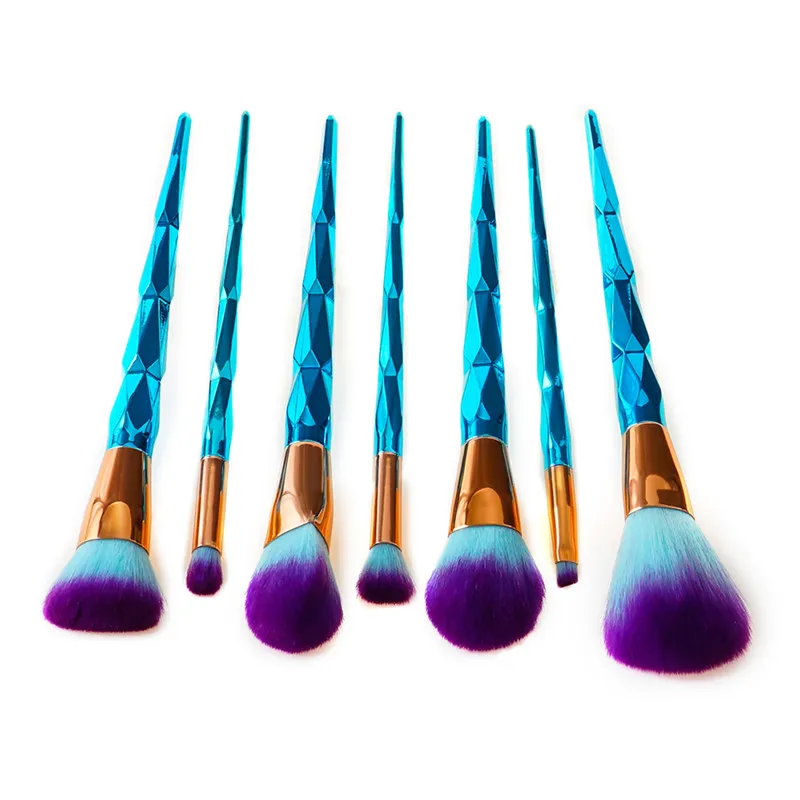 7/10 Pcs Trendy Foundation Eyebrow Eyeliner Face Blush Diamond Powder Cosmetic Concealer Makeup Brushes Set Hot | Красота и здоровье