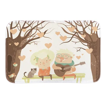 

Happy Valentines Day Print Doormat Soft Lightness Home Decor Door Mats Indoor Outdoor Bathroom Short Plush Floor Carpets