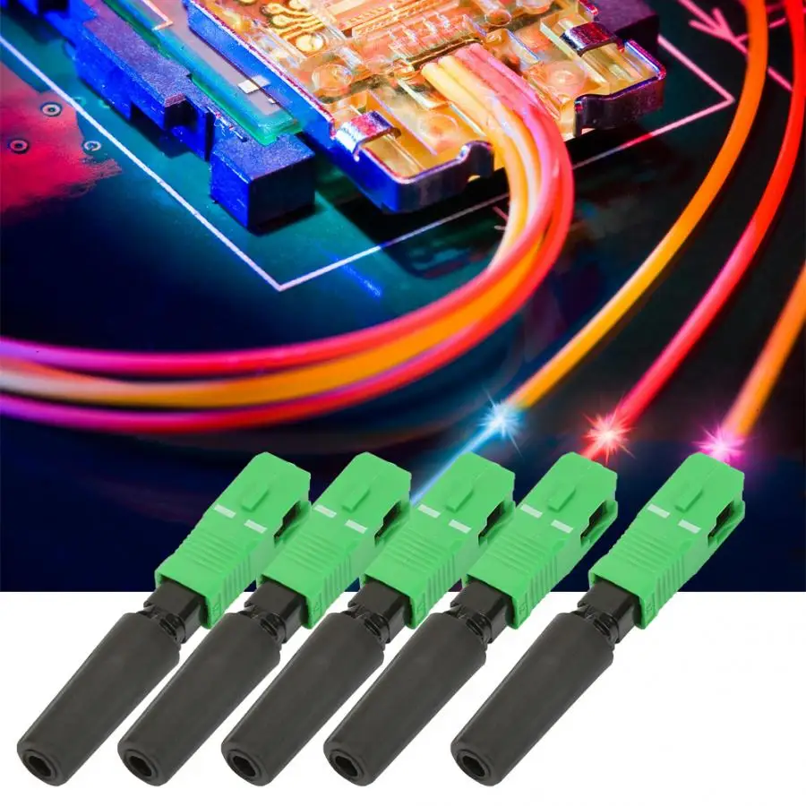 

100PCS Embedded SC Fiber Optic Fast Connector FTTH single-mode fiber optic SC quick connector SC adapter Field Assembly