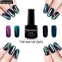 sarness 8ml 3D Cat Eye Changing Colors Nail Gel polish Soak off Nail Art Magnetic UV Led lucky glitter Gel Lacquer cheap nail
