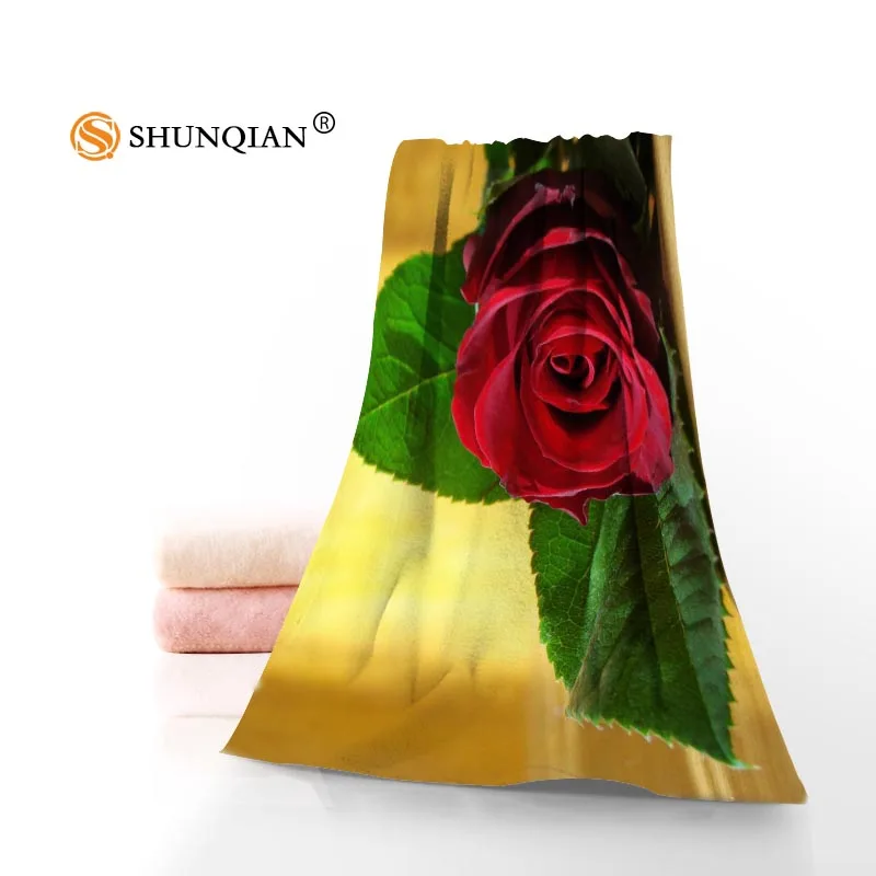 Новое заказное Красное Полотенце в форме розы с принтом хлопок лицо/банные полотенца из микрофибры Ткань для детей Мужчины Женщины полотенце для душа s