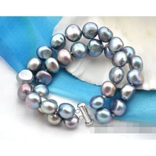2 strands " 12 x 13 мм барокко серый пресноводные жемчужный браслет благородный стиль естественно прекрасно jewe быстрая