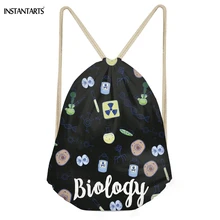 INSTANTARTS повседневные студенческие мешки с Кулиской Смешные биологические влюбленные узор рюкзаки софтбэк большие подростковые девушки мешок сумки книжные сумки