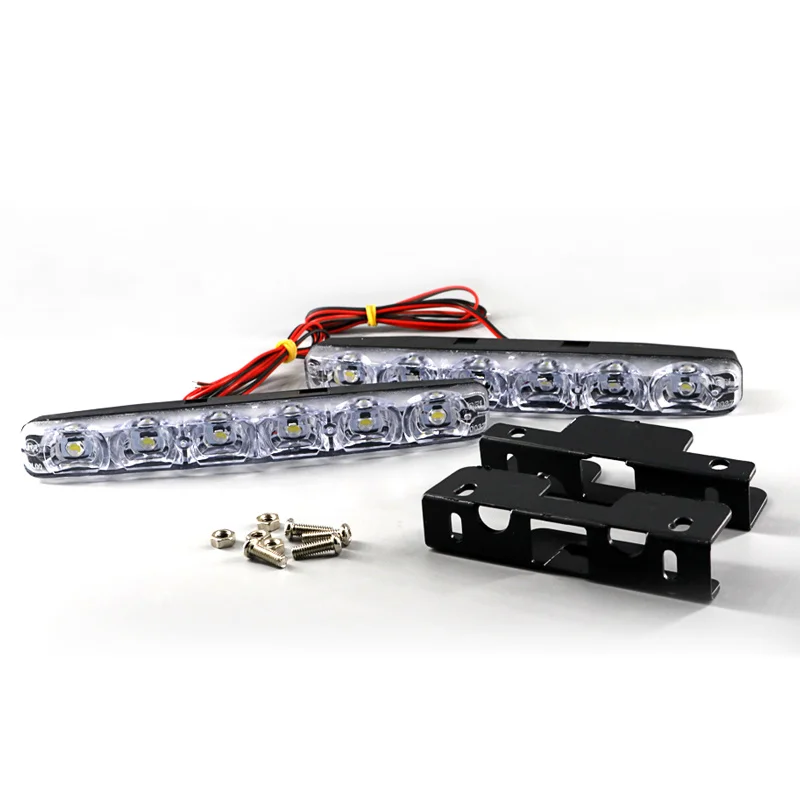 6W 12V автомобильный DRL Led 6000K белый дневной светильник для бега вождения
