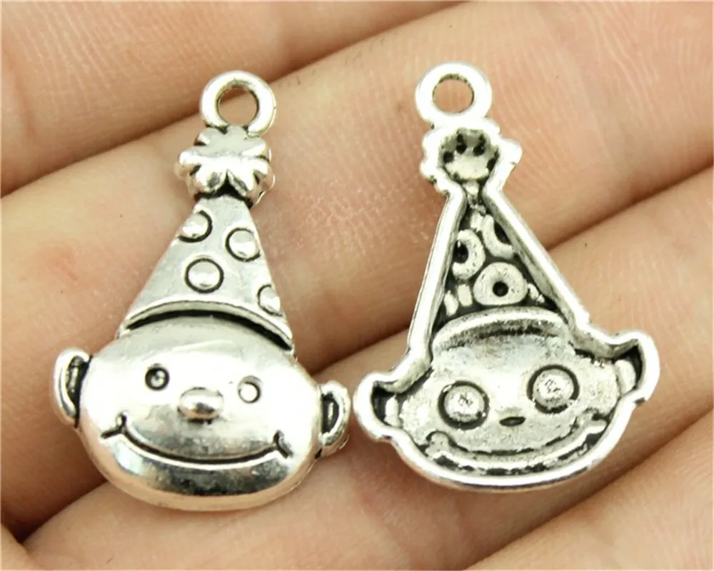 WYSIWYG 8pcs 29x18mm Boy Charm Pendants For Jewelry Making Antique