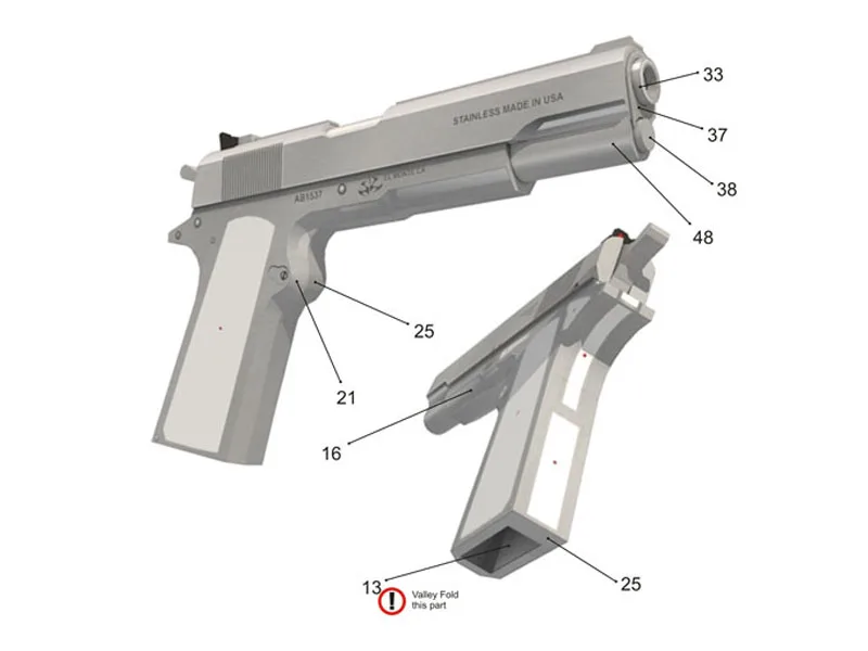 DIY 1:1 Hitman-Silverballer Colt M1911 пистолет Бумажная модель Сборка ручной работы 3D игра-головоломка детская игрушка