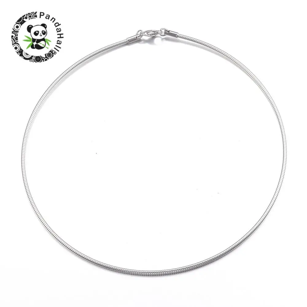 Casual Style 304 Stainless Steel Choker Necklaces, with Lobster Claw