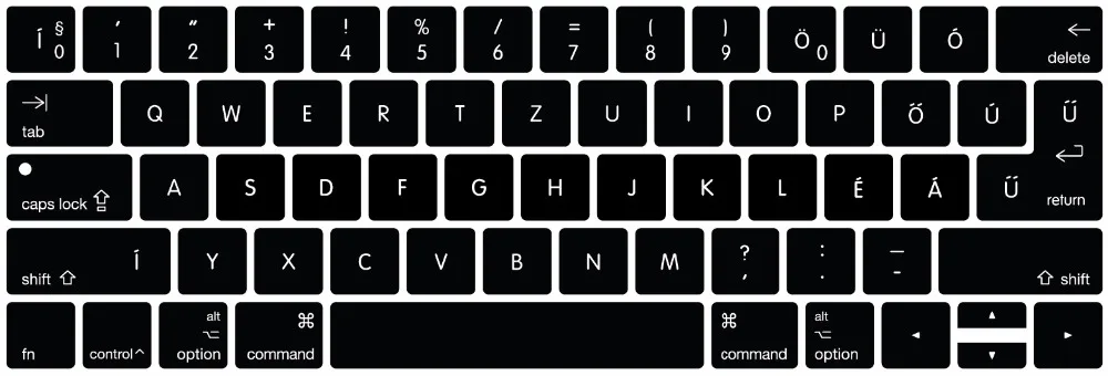 Венгерская Magyar цветная накладка на клавиатуру, клавиатура для Macbook New Pro 1" A1706 15" A1707 с сенсорной панелью, выпуск на