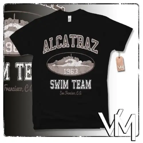 Alcatraz Swim Team T Shirt Cult Fun Retro Vintage Various Colors S