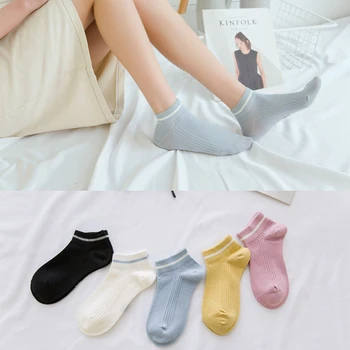 

yishine 10 Pairs 2019 Fashion New Woman Elegant Solid Color Pattern Funny Socks Casual Cotton Crew Ankle Socks for Girls Women