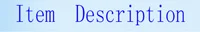 item describtion